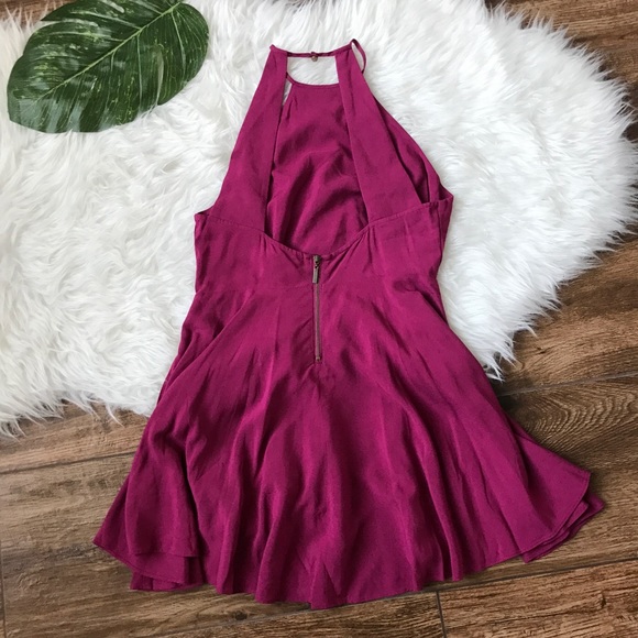 Urban Outfitters • Magenta Cutout Skater Dress - Picture 5 of 8